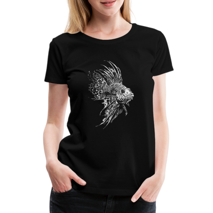 Rotfeuerfisch - Monochrom - Frauen Premium T-Shirt - by Artful Alchemist