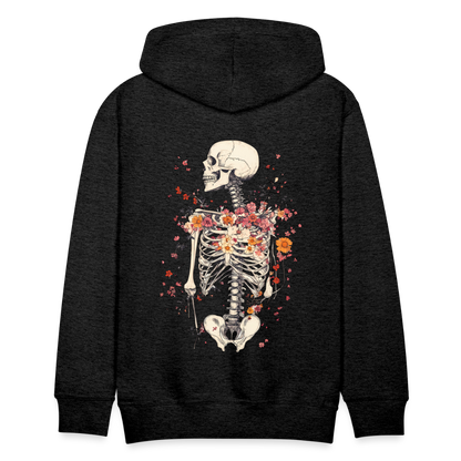 Skelett mit zarten Blumen im Boho Look - Männer Premium Hoodie - by Artful Alchemist