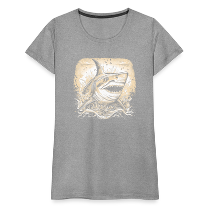 Cooler Retro Hai - Frauen Premium T-Shirts - by Artful Alchemist