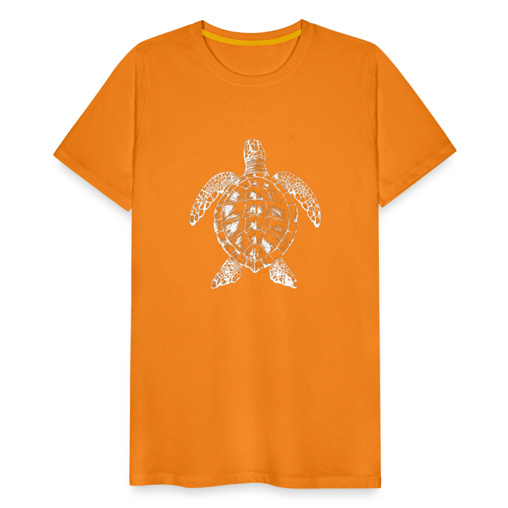 Meeresschildkröte  - Monochrom - Männer Premium T-Shirt - Orange