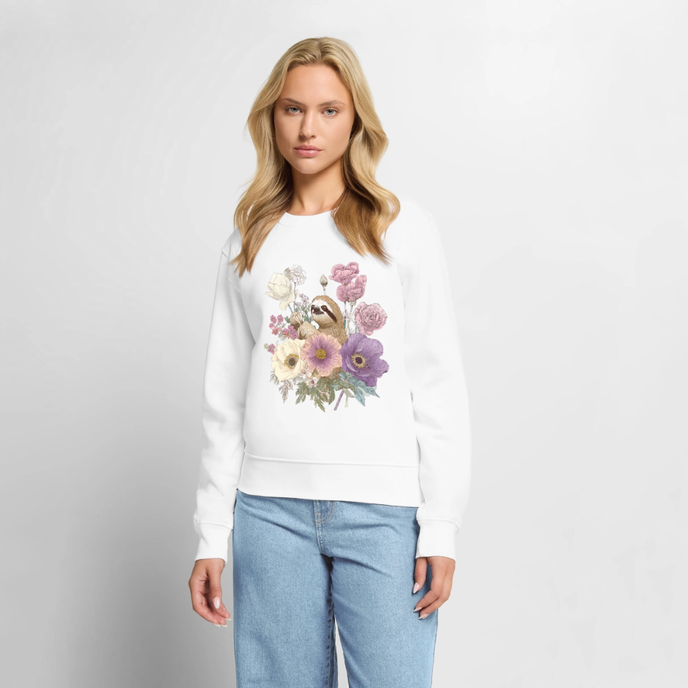 Vintage Sloth Blossom - Frauen Premium Pullover - by Artful Alchemist
