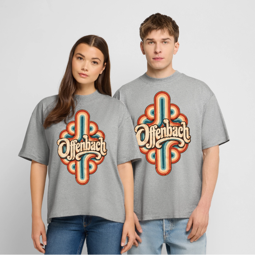 Offenbach Retro – Oversized Unisex Bio T-Shirt - Grau meliert