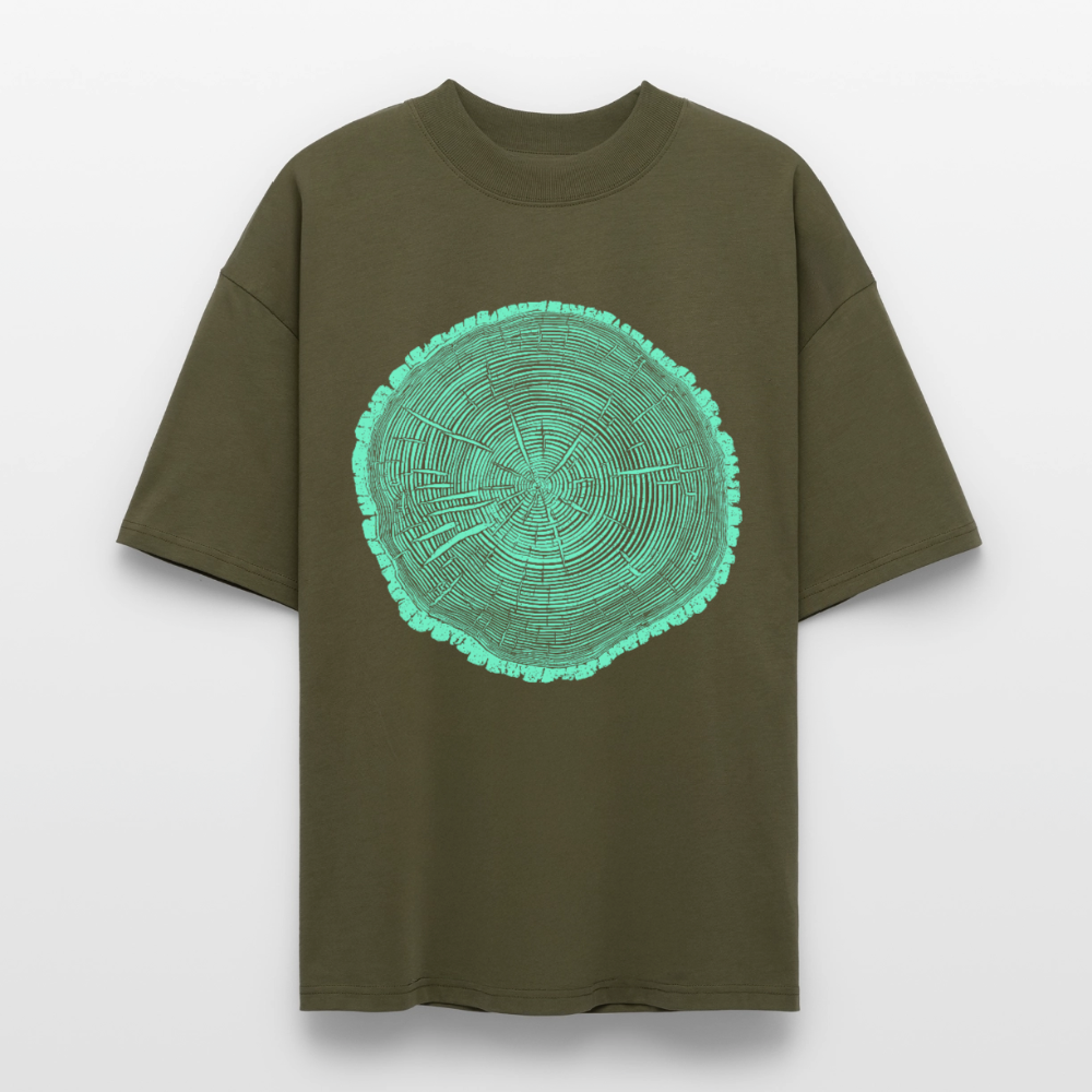 Tree Rings – Oversized Unisex Bio T-Shirt Blaster 2.0 - Khaki
