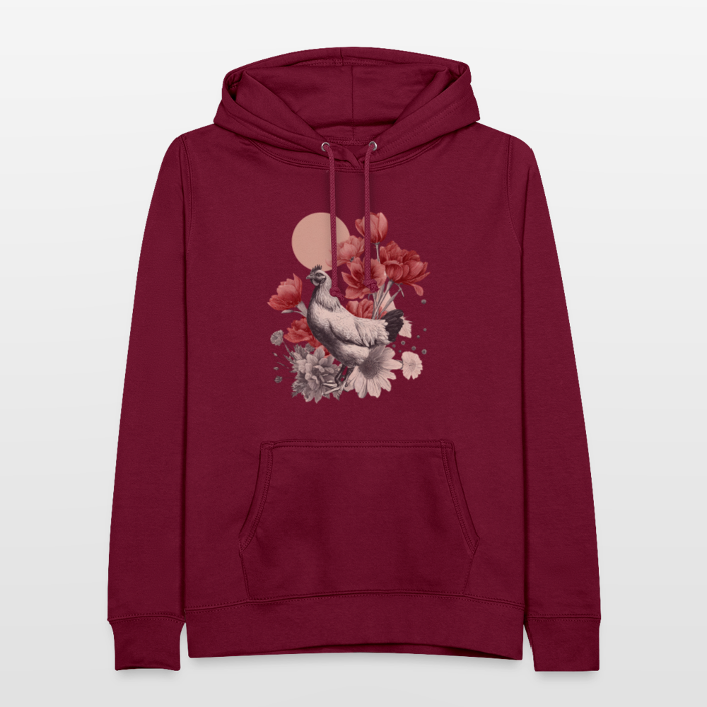 Vintage Boho Blossom Chicken - Frauen Hoodie - Bordeaux