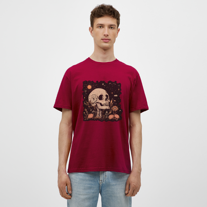 Boho Hippie Skelett im 60er, 70er Jahre Look - Männer T-Shirt - by Artful Alchemist