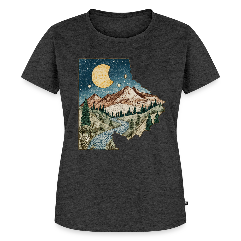 Nightfall Peaks – Vintage Mountain - Frauen Premium Bio T-Shirt - by Artful Alchemist
