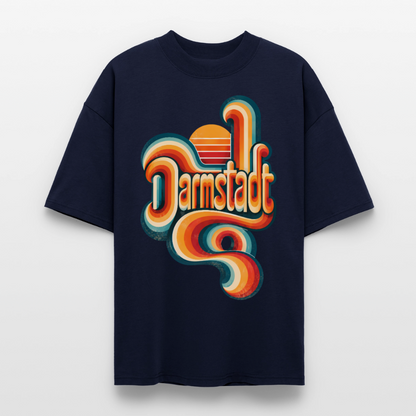Darmstadt Retro – Oversized Unisex Bio T-Shirt - Navy