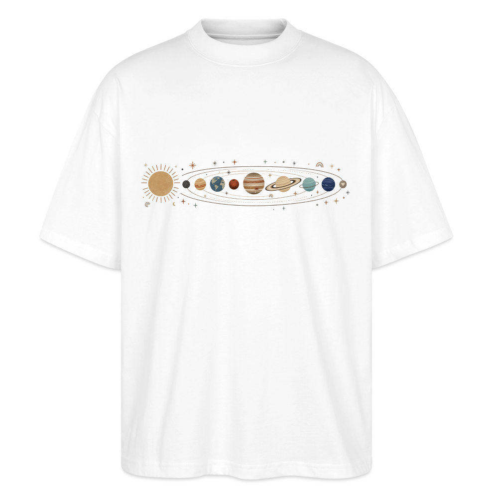 Cosmic Alignment – Oversized Unisex Bio T-Shirt Blaster 2.0 - Weiß