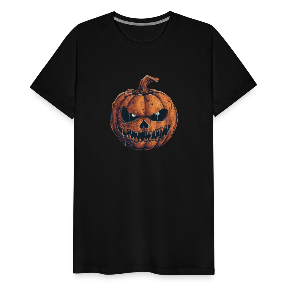 Gruseliger Horror Kürbis -Happy Halloween - Männer Premium T-Shirt - Schwarz