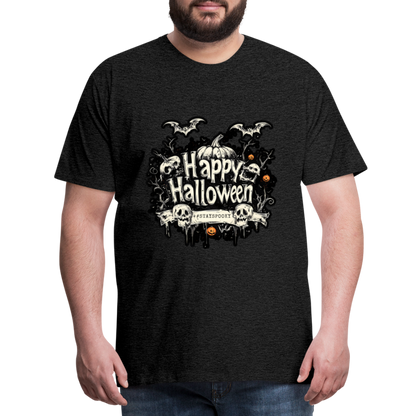 Happy Halloween mit Kürbissen als Schriftzug  #stayspooky - Männer Premium T-Shirt - Anthrazit