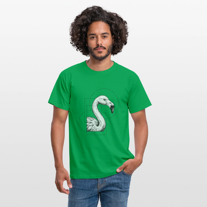 Geometric Grace – Modern Flamingo - Männer T-Shirt - by Artful Alchemist
