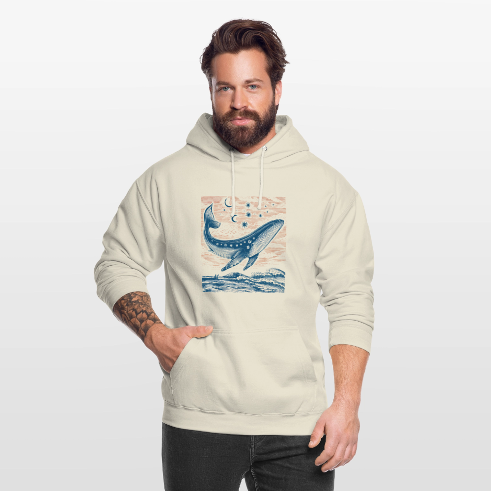 Kosmischer Wal – Retro Ocean Art - Unisex Hoodie - Vanille-Milchshake