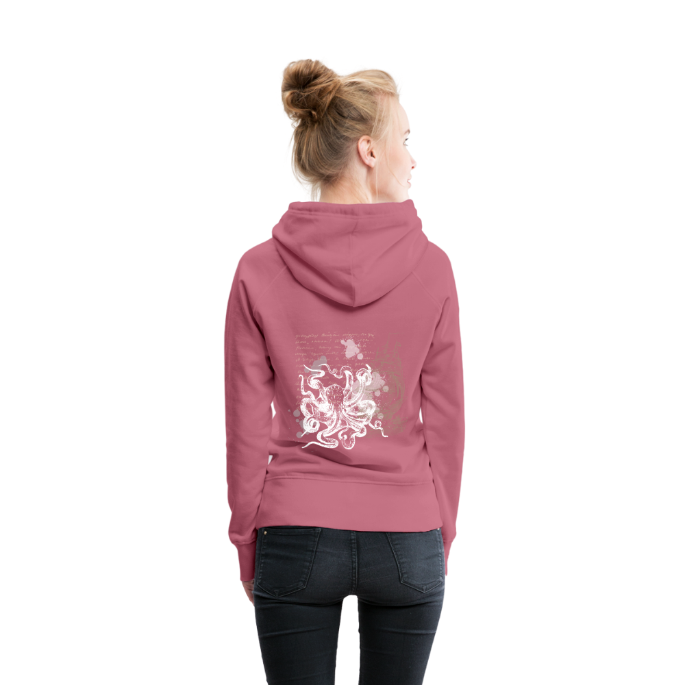 Vintage Steampunk Oktopus Motiv - Frauen Premium Hoodie - Malve