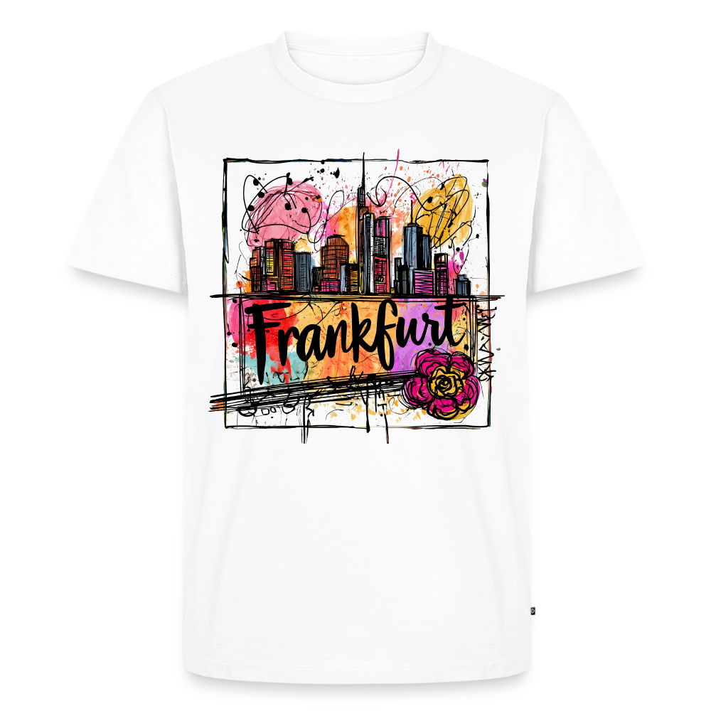 Frankfurt Skyline - Männer Premium T-Shirt - Weiß