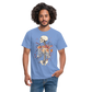 Skelett mit zarten Blumen im Boho Look - Männer T-Shirt - carolina blue