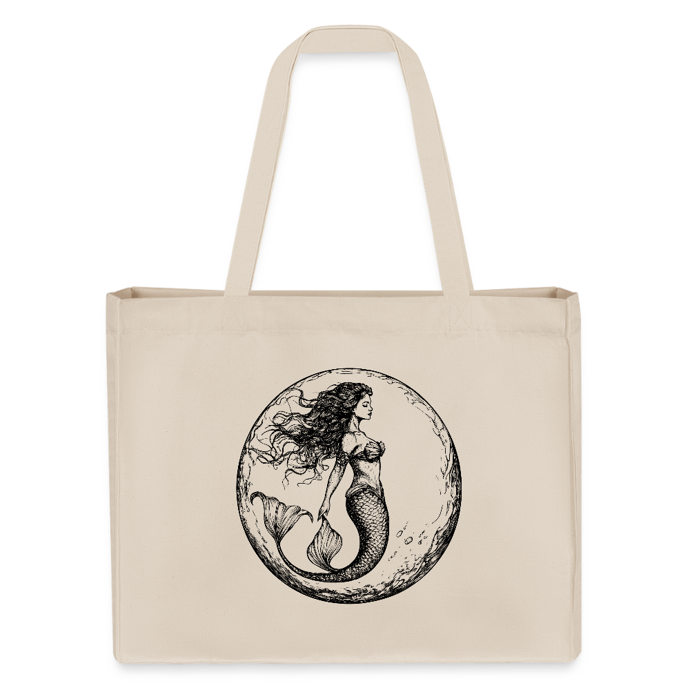 Mystische Meerjungfrau - recycelter Shopping Bag - Naturweiß