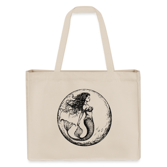 Mystische Meerjungfrau - recycelter Shopping Bag - Naturweiß