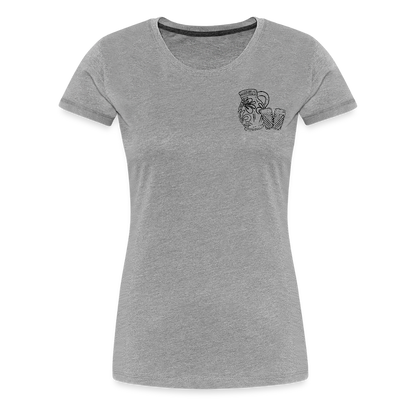 Bembel mit Gläsern - Hessisch Mundart - Frauen Premium T-Shirt - by Artful Alchemist