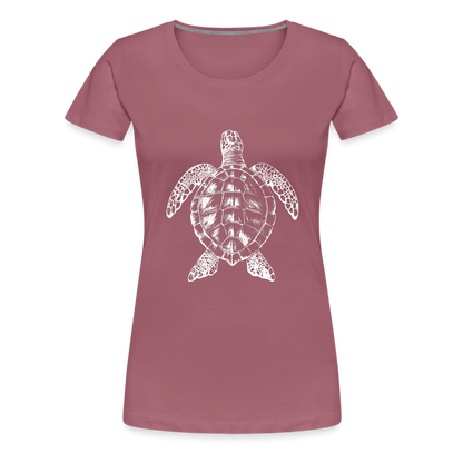 Meeresschildkröte - Monochrom - Frauen Premium T-Shirt - by Artful Alchemist