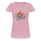 Lustiger Comic Oktopus mit Lollipop - Frauen Premium T-Shirts - Hellrosa