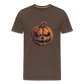 Gruseliger Horror Kürbis -Happy Halloween - Männer Premium T-Shirt - Edelbraun