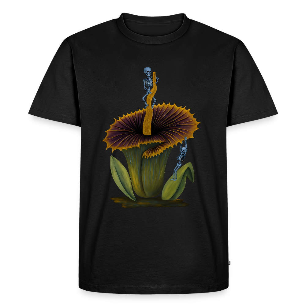 Flora Mortis - Titanwurz Pflanze mit Skeletten - Männer Premium T-Shirt - Schwarz