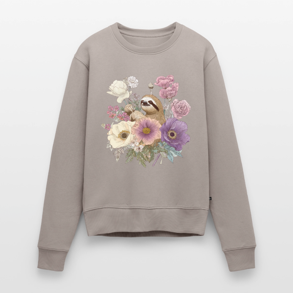 Vintage Sloth Blossom - Frauen Premium Pullover - by Artful Alchemist