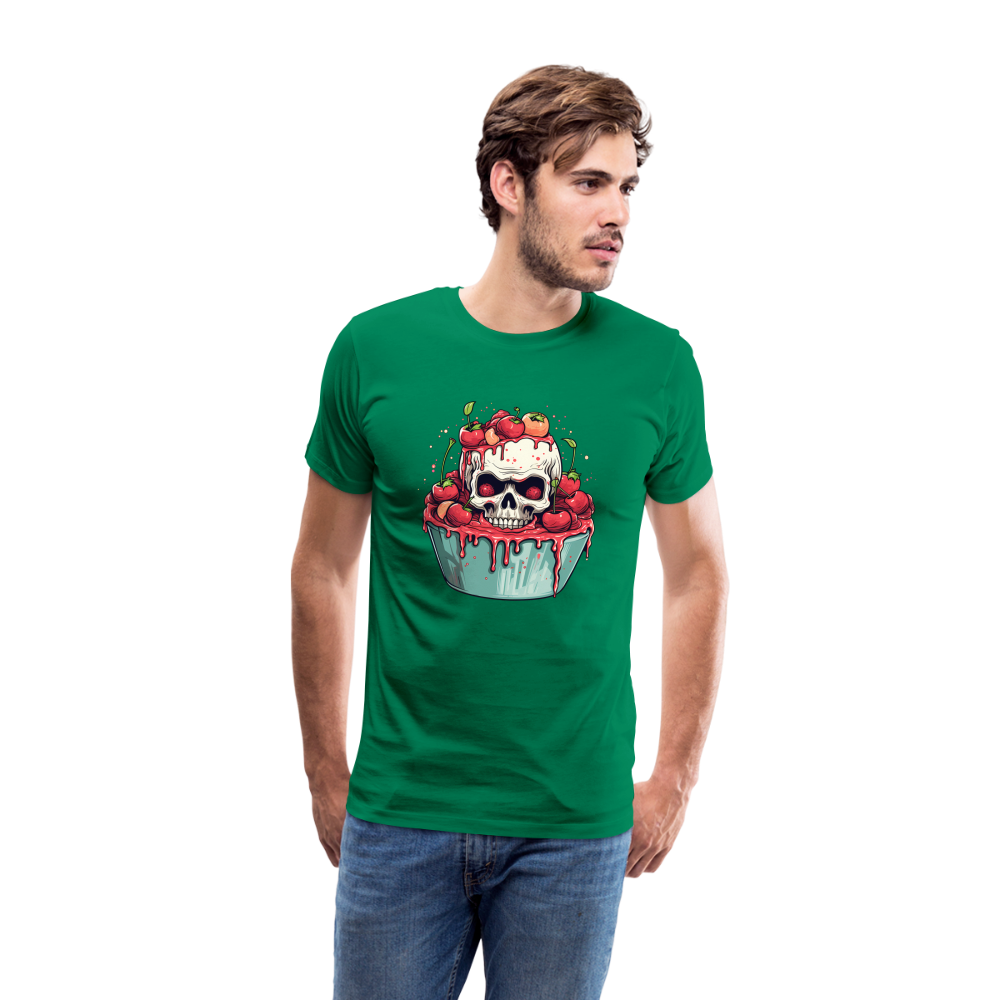 Gruseliges Horror Kirschtörtchen - Happy Halloween - Männer Premium T-Shirt - Kelly Green