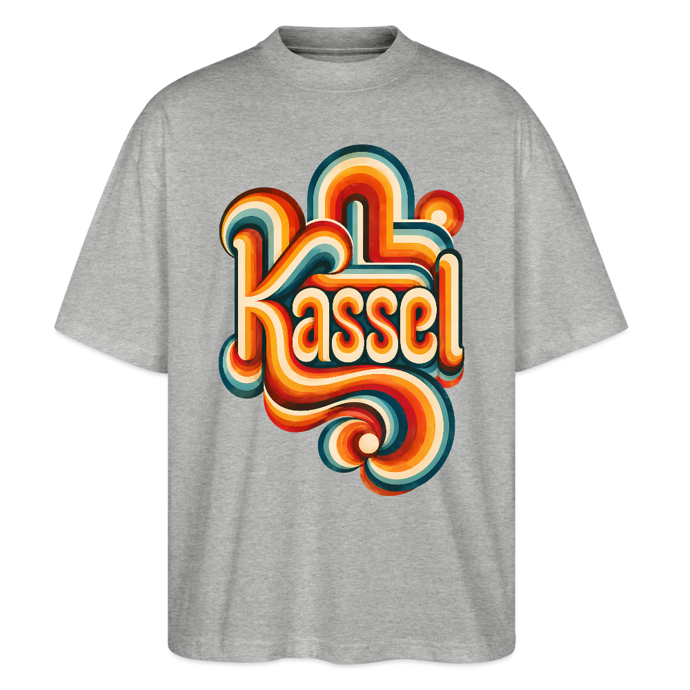 Kassel Retro – Oversized Unisex Bio T-Shirt - Grau meliert