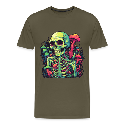 Horror Pilz Skelett - Happy Halloween - Männer Premium T-Shirt - by Artful Alchemist
