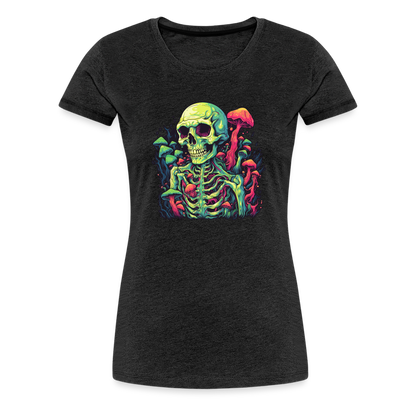 Horror Pilz Skelett - Happy Halloween - Frauen Premium T-Shirt - by Artful Alchemist