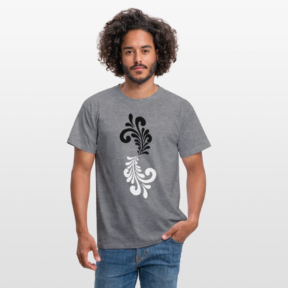 Bembel Ornamente schwarz/weiß - Männer Shirt - Graphit meliert