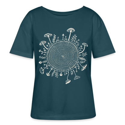 Baumringe & Pilze - Stanley/Stella Relaxed Rundhals Frauen Bio-T-Shirt SERENA - by Artful Alchemist