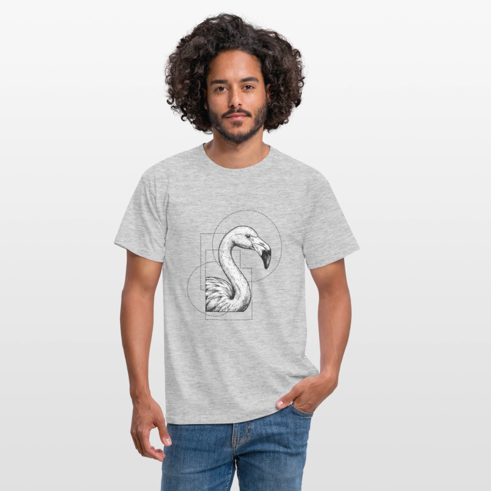 Geometric Grace – Modern Flamingo - Männer T-Shirt - by Artful Alchemist