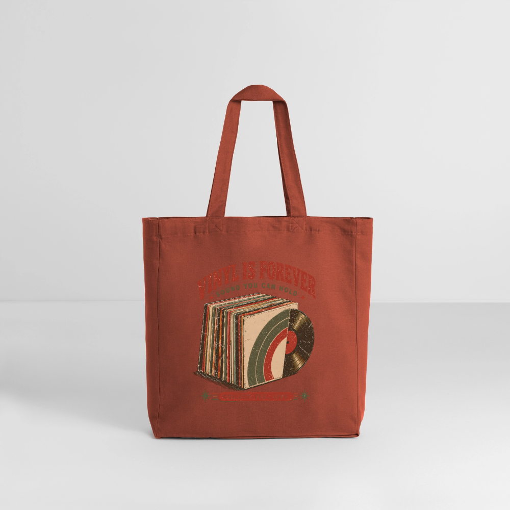 Vinyl Is Forever - Midweight recycelter Stoffbeutel von Stanley/Stella - Terrakotta