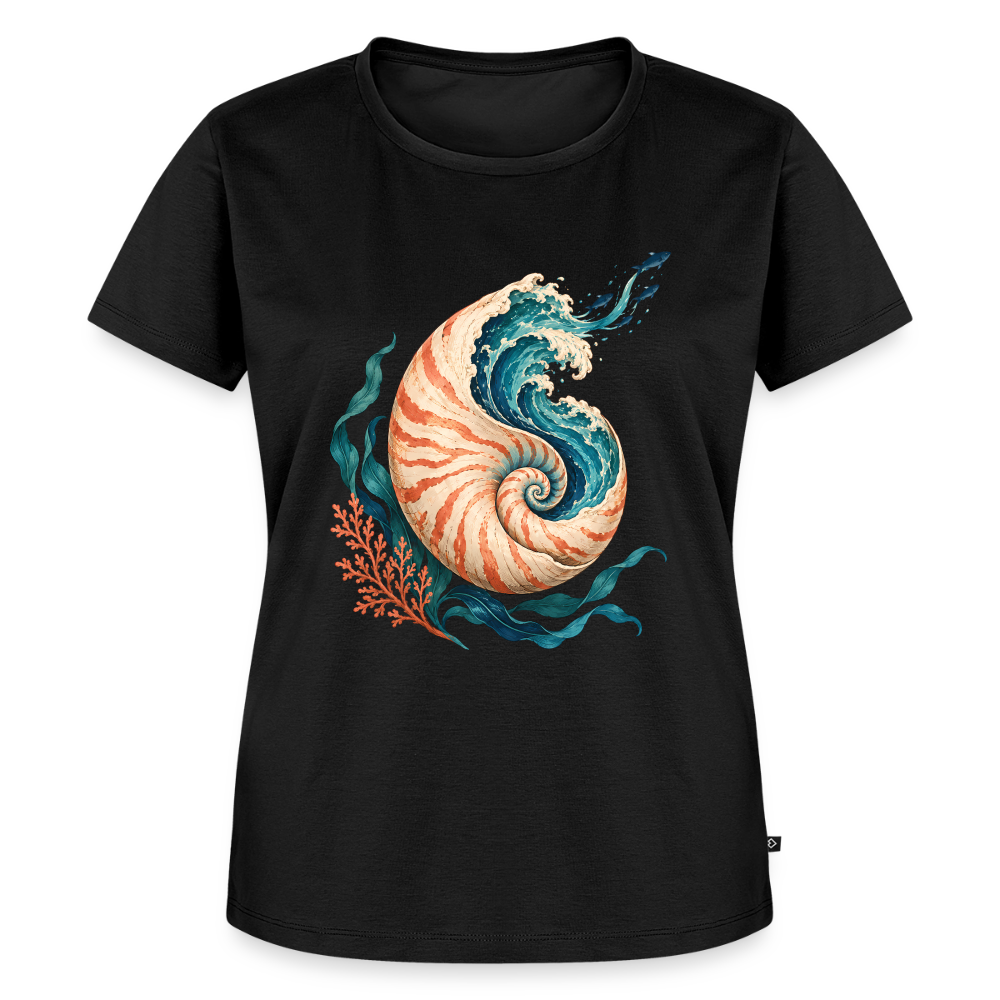 Nautilus Wave – Frauen Premium T-Shirt - Schwarz