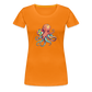 Lustiger Comic Oktopus mit Lollipop - Frauen Premium T-Shirts - Orange