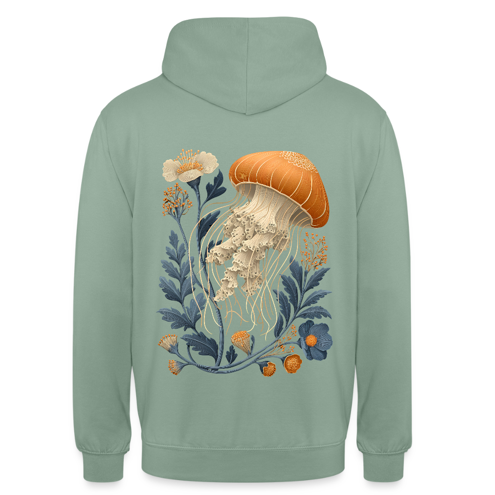Floral Jellyfish - Unisex Hoodie - by Artful Alchemist