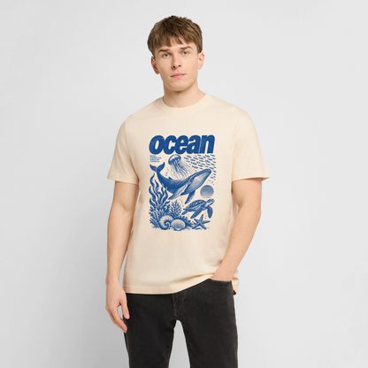 Ocean – Relaxed Fit Unisex Bio-T-Shirt mit Wal und Meerestieren - Natur