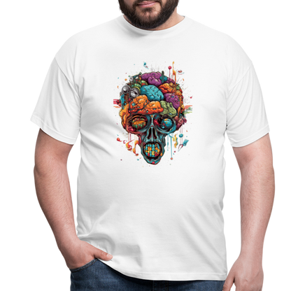 Surrealistischer, psychedelischer Totenkopf - Männer T-Shirt - by Artful Alchemist