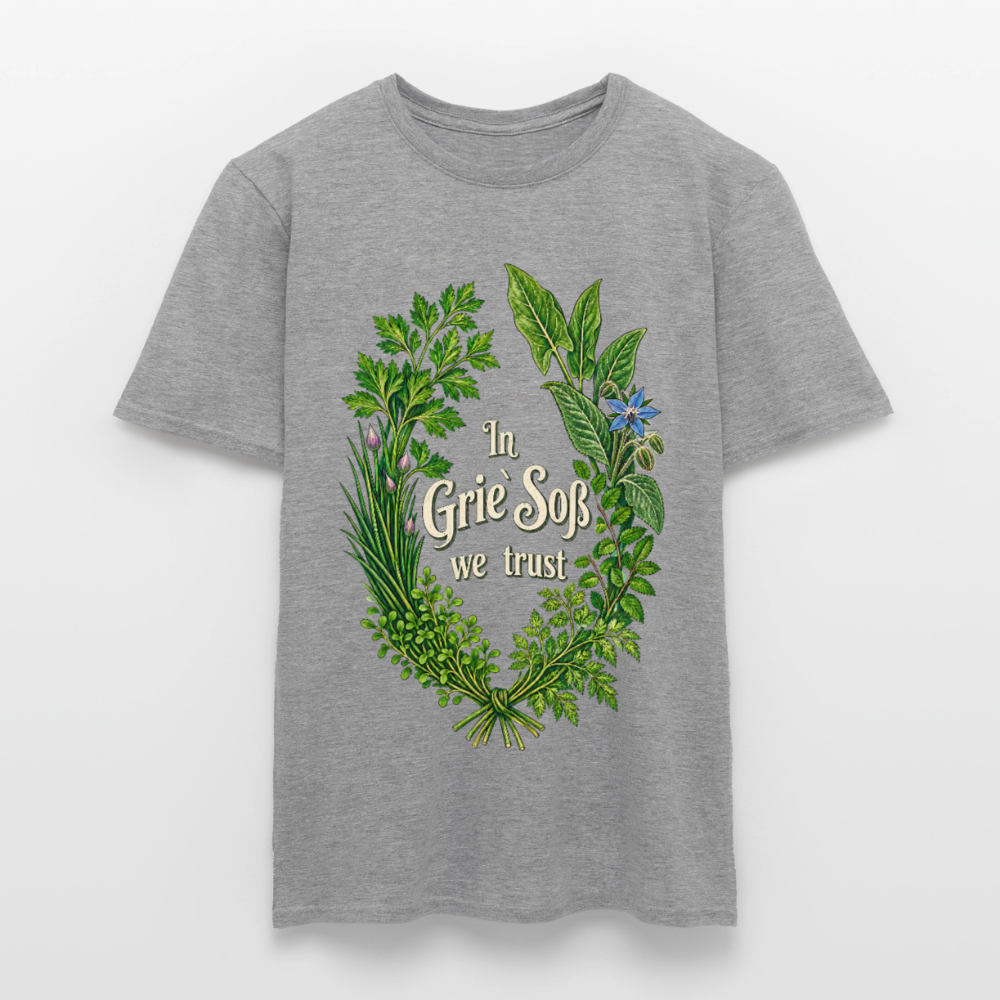 In Grie` Soß we trust - Männer T-Shirt - Graphit meliert