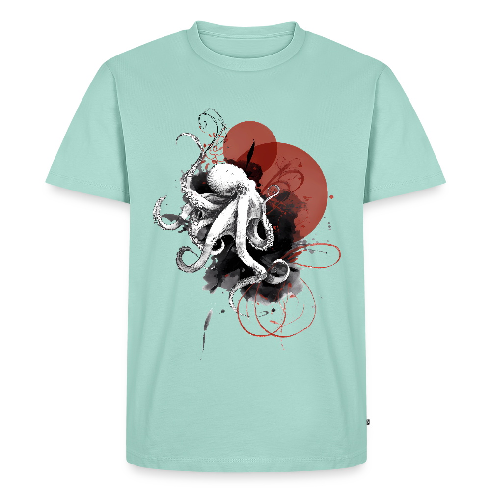 Oktopus Design – Tiefsee trifft Kunst - Männer Premium Bio T-Shirt - Mint 