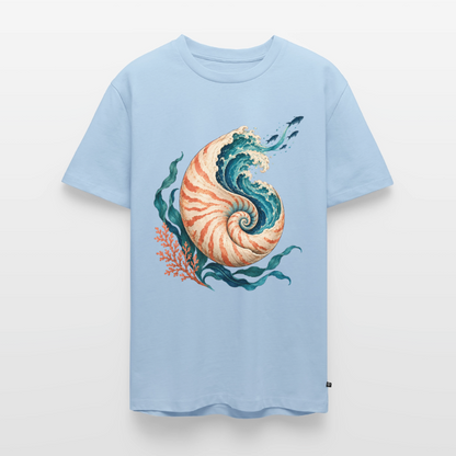 Nautilus Wave – Männer Premium T-Shirt - Hellblau