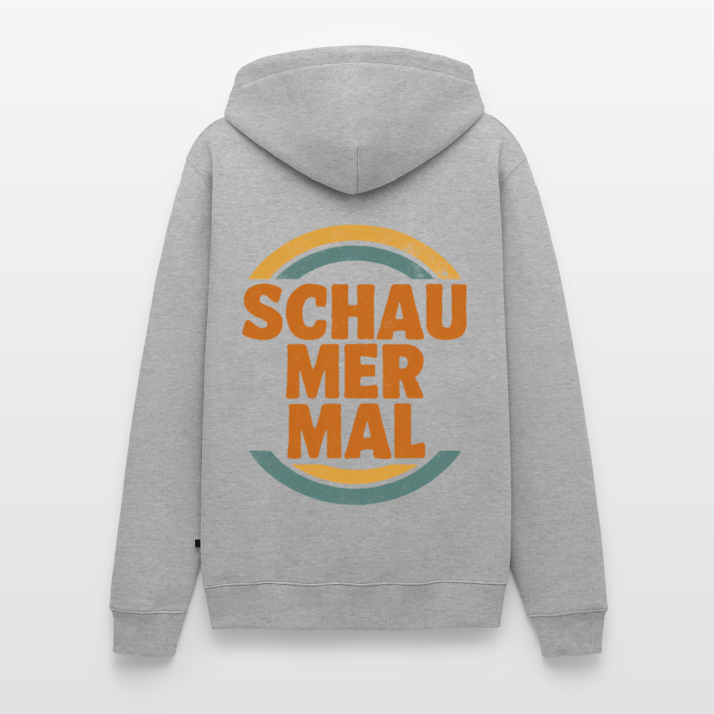 „Schau Mer Mal“ – Retro Look aus Hessen - Männer Premium Hoodie - Grau meliert