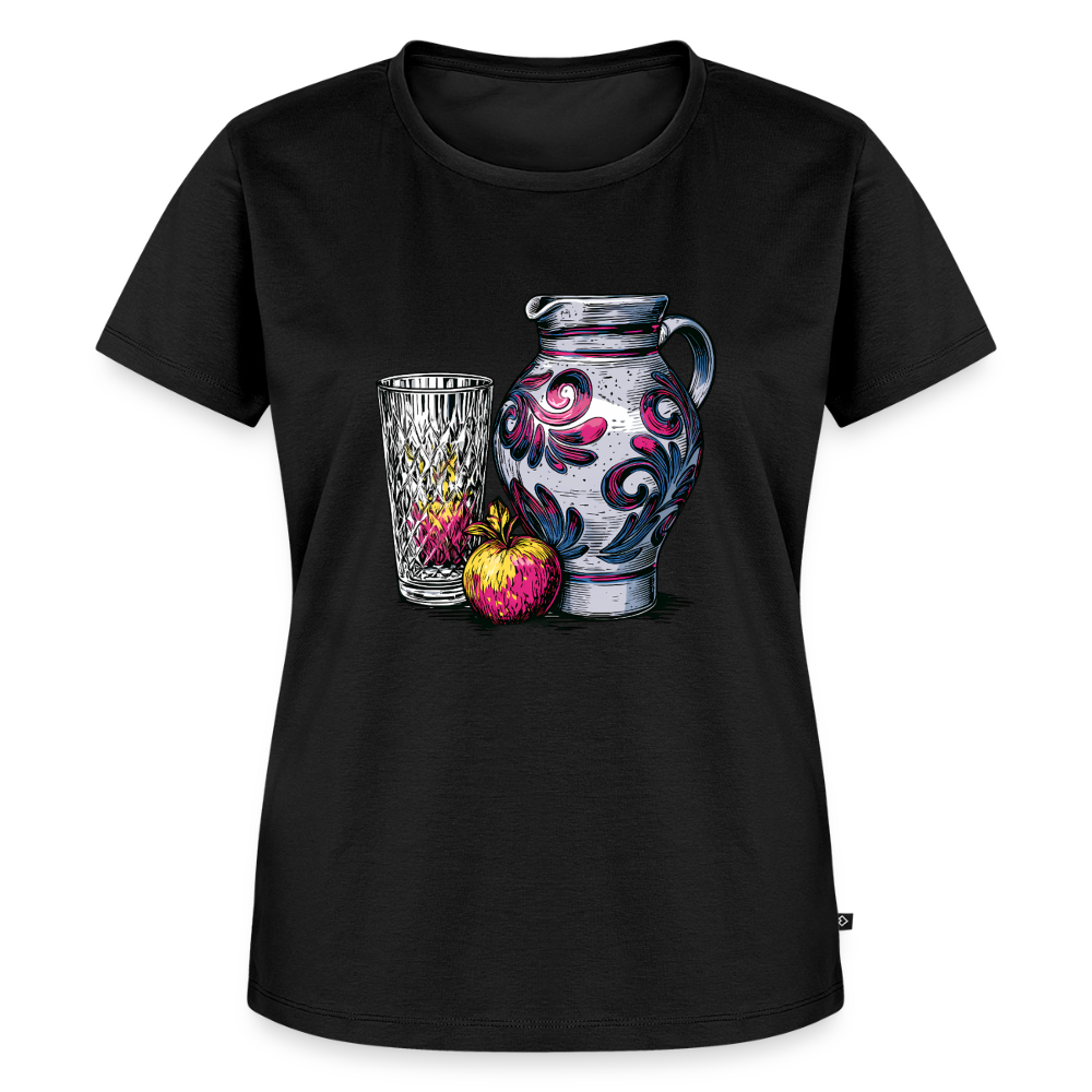 Pink Bembel & Äppelwoi - Frauen Premium T-Shirt - Schwarz