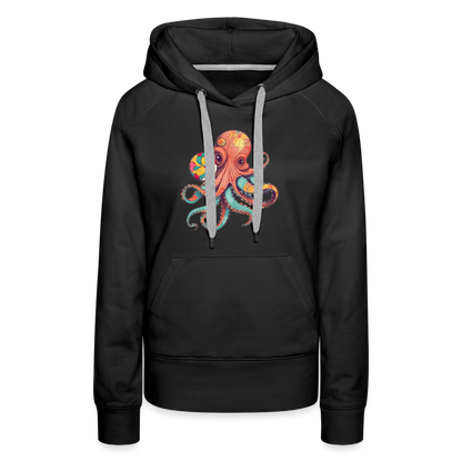 Lustiger Comic Oktopus mit Lollipop - Frauen Premium Hoodie - by Artful Alchemist