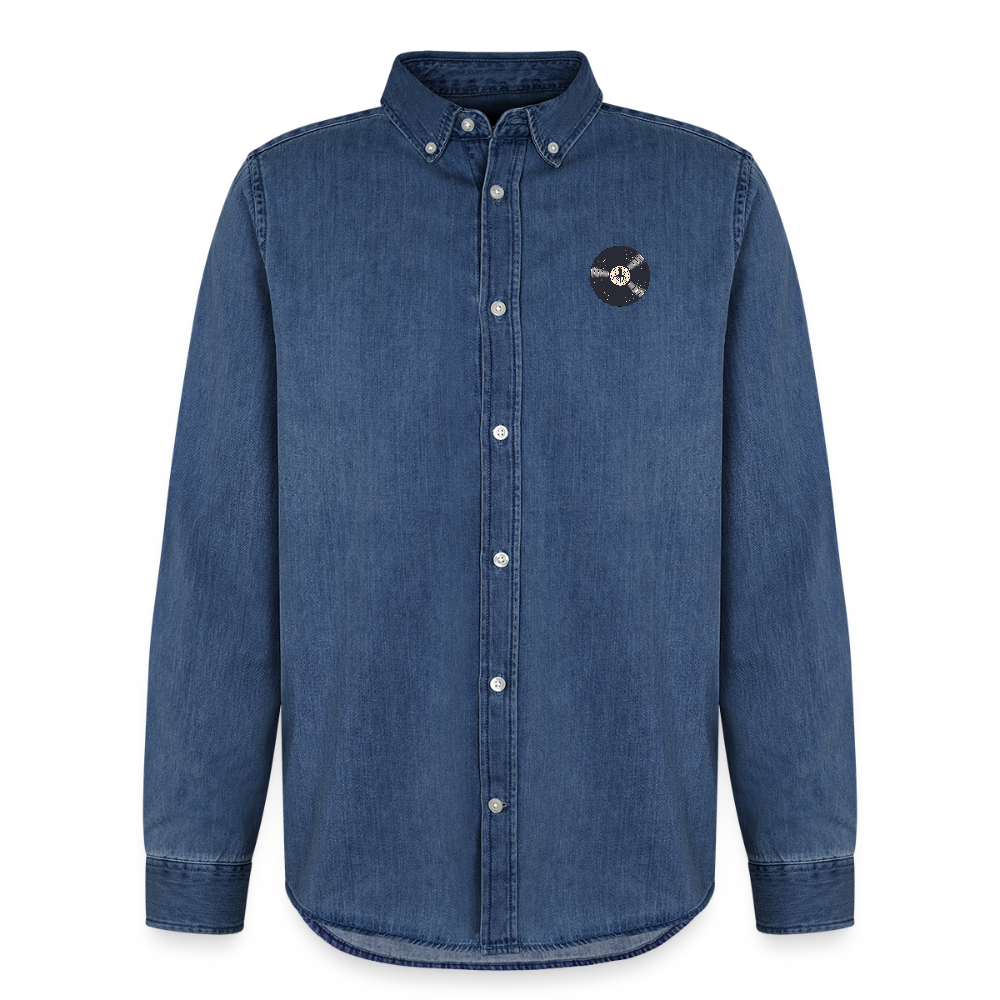 Vinyl Octopus – Denim Edition - Stanley/Stella Denim Hemd - verwaschenes Mittelblau 