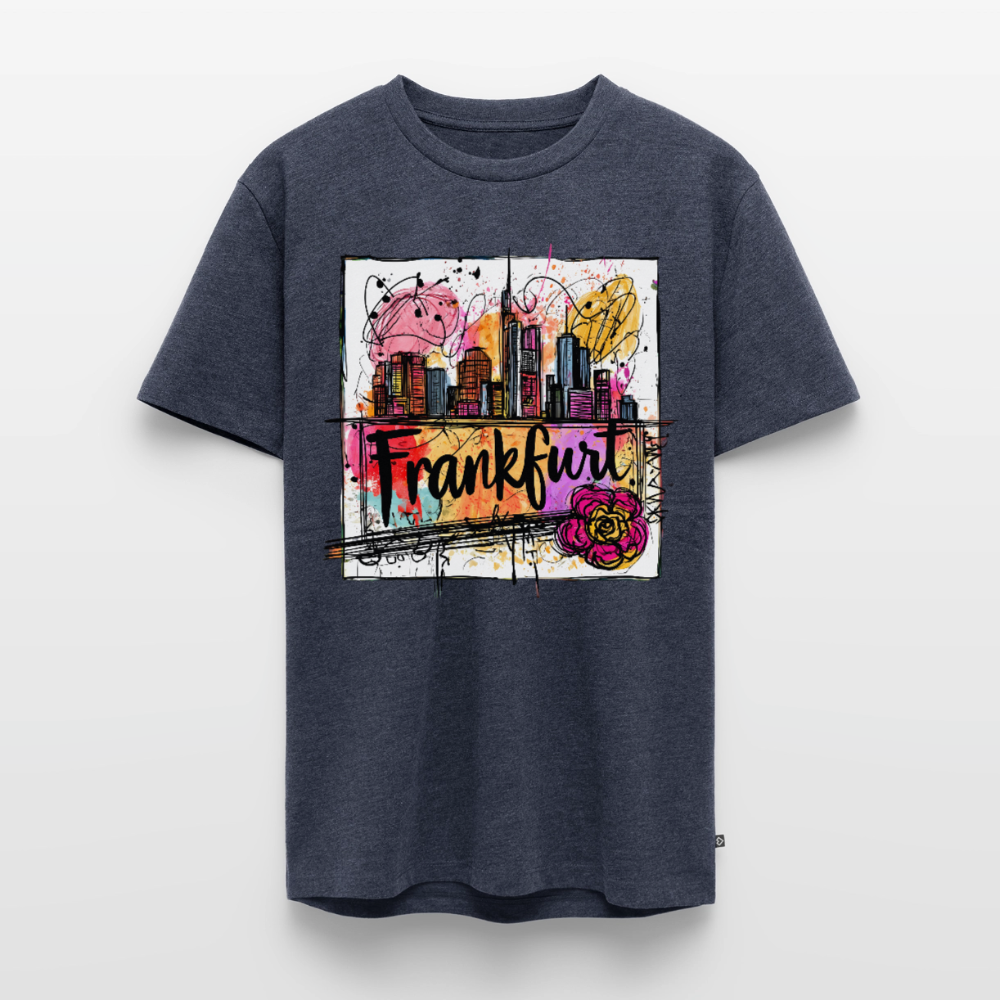 Frankfurt Skyline - Männer Premium T-Shirt - Jeansblau 