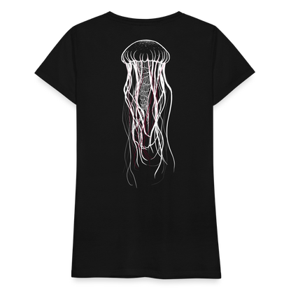 Qualle mit roten Fäden - Frauen Premium T-Shirt - by Artful Alchemist