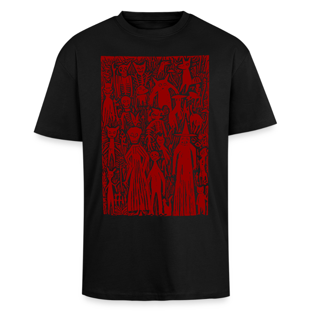Night Creatures – Oversized Heavyweight Unisex T-Shirt - Schwarz